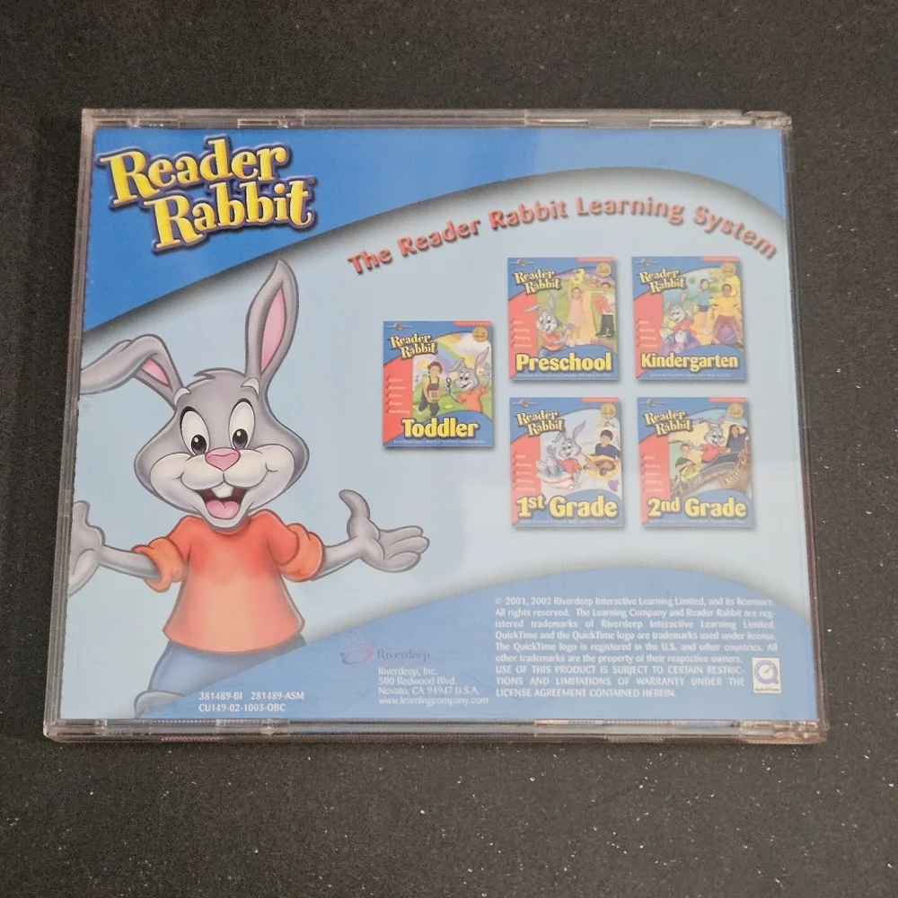 Reader Rabbit 2nd Grade CD-ROM Ages 6 to 8 The Learning Company PC